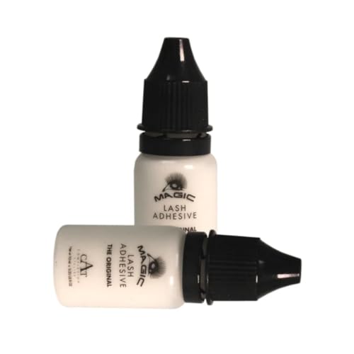 CAT Lash Adhesive, Lash Glue, 72+hr Extra Strong Long Lasting Wear Formula Waterproof Latex Free Fast Drying Eyelash Glue CAT (0.33 fl. OZ/ 10 ML)