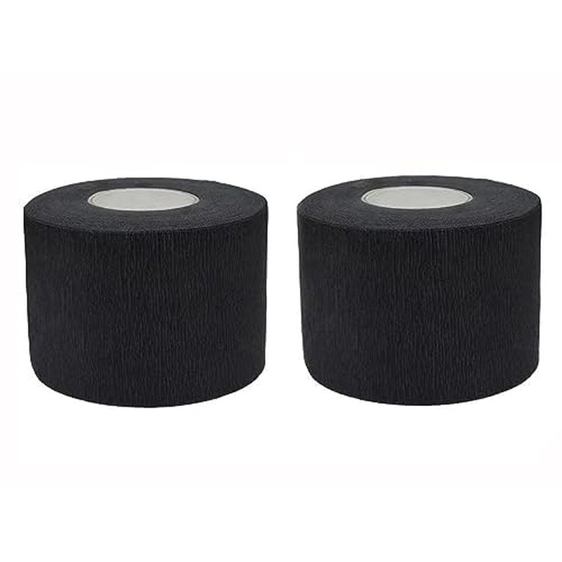2 Rolls Black Disposable Barber Neck Paper Strips Professional Hairdressing Stretchy Wrap Barber Accessories for Salon Hair Cutting Shaving Styling