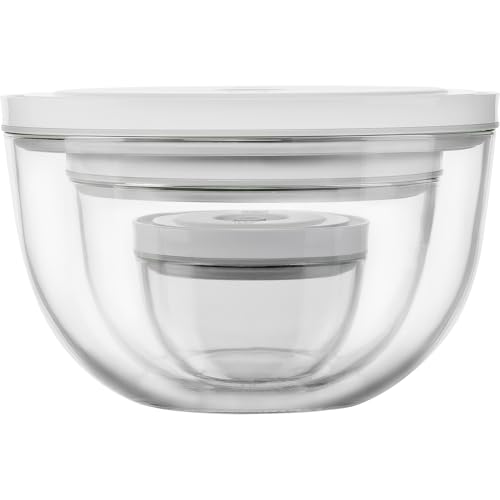 Zwilling Fresh & Save 3-Piece Glass Vacuum Bowl Set - BPA-Free, Heat Safe