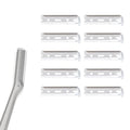 Facial Razor Replacement Blades ? Designed for compatibility with Tweezerman facial razors. Pack of 10 (No handle included)