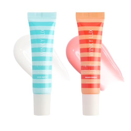 Winky Lux Lip Libations Lip Balm Duo - Coconut & Peach Cooler Hydrating Treatment