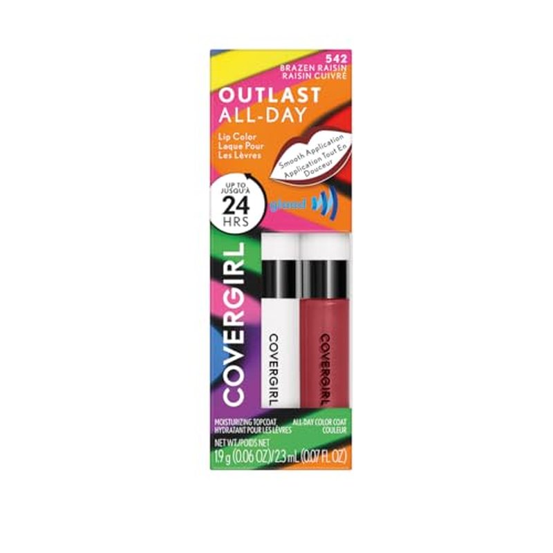 CoverGirl Pride Outlast All-Day Lip Color With Topcoat, Brazen Raisin