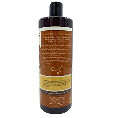Pure Almond Oil Liquid Castile Soap - 32 Fl Oz Pack of 2 - Gentle & Natural Cleanser