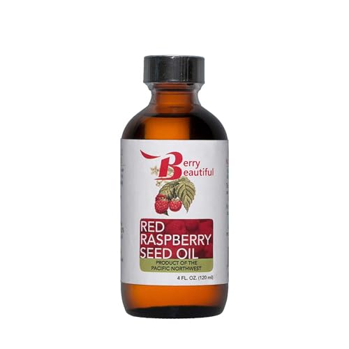 Berry Beautiful Red Raspberry Seed Oil 4 fl oz - Cold Pressed, Unrefined, Skin & Hair Nourishing