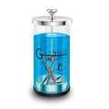 Gusnilo 30 Oz Jar with Stainless Steel Tray and Durable Glass,Salon Jar Suitable for Nail Tools & Spa Implements,Hairdressing Tools