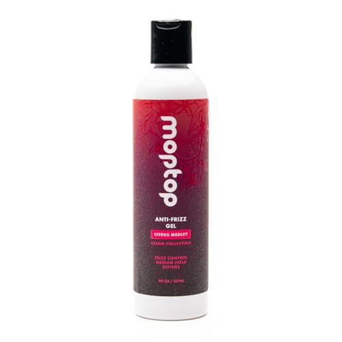 MopTop Salon Anti Frizz Curl Defining Gel 8oz for Wavy & Curly Hair – Medium Hold