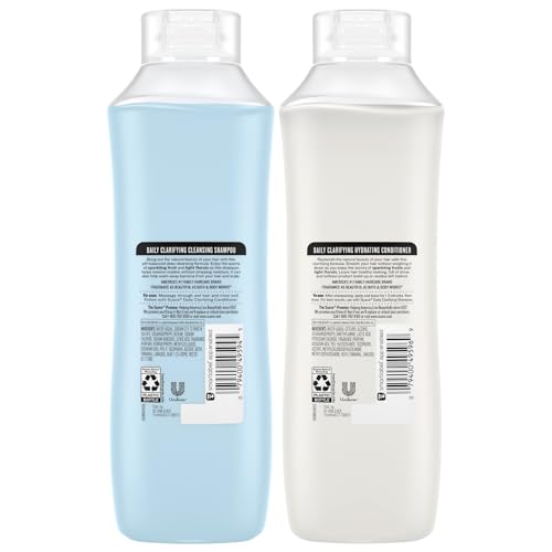 Suave Shampoo & Conditioner Set, Clarifying & Hydrating ? Build Up & Residue Removal Formulas for Beautiful, Shiny Hair, 22.5 Oz Ea (2 Piece Set)