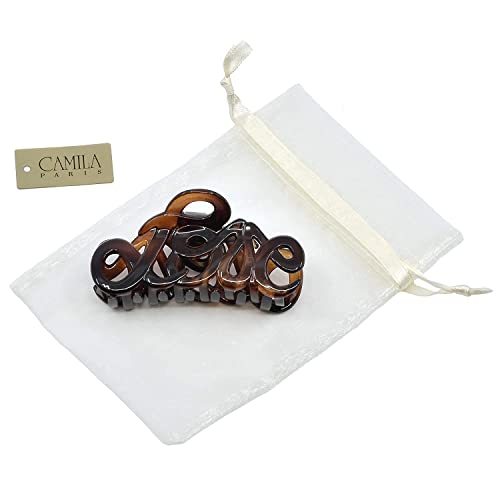 Brown Camila Paris CP1380 2-Pack 3.23-Inch French Hair Claw Clips for Women