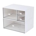 MILULUGO 4-Drawer Desk Organizer Makeup Storage Box for Cosmetics & Jewelry