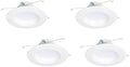 600 Lumens 6-Inch LED Recessed Light Trim with Selectable Color Temp - Pack of 4
