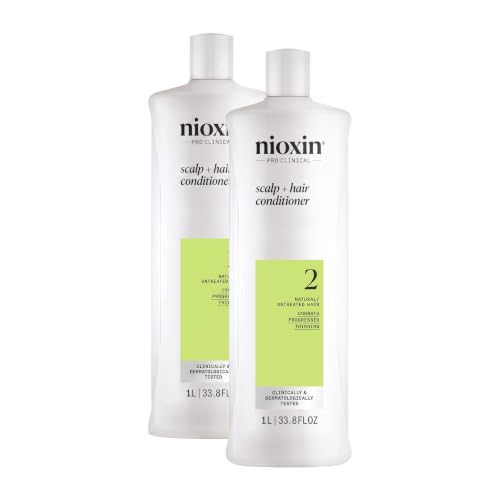 NIOXIN System 2 Conditioner Pack of 2 - Hair Thickening & Scalp Care, 33.8 Fl Oz