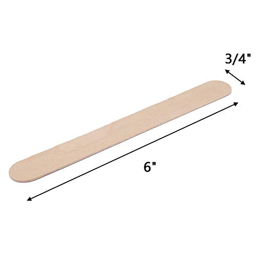 Hedume 1200 Pack Large Wide Wax Sticks, Wood Wax Spatula Applicator, Body Hair Removal Craft Sticks Applicator Spatula