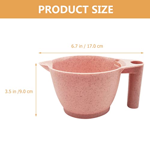 Pink Hair Dye Mixing Bowl Set 17x9cm - Reusable Salon & Home Coloring Tools, 2 Pack