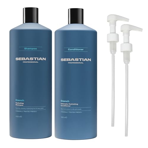 Sebastian Professional Drench Hydrating Shampoo and Conditioner Duo Set for Dry Hair