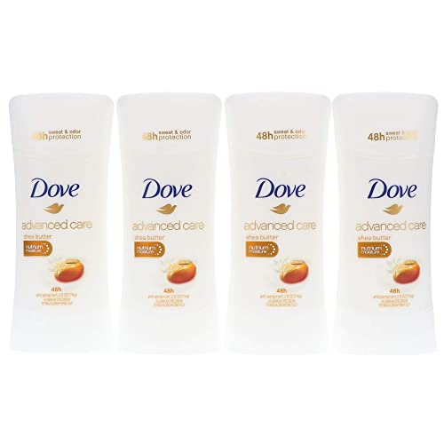 Dove Advanced Care Shea Butter Antiperspirant Stick 4 Pack - 48H Odor & Sweat Protection