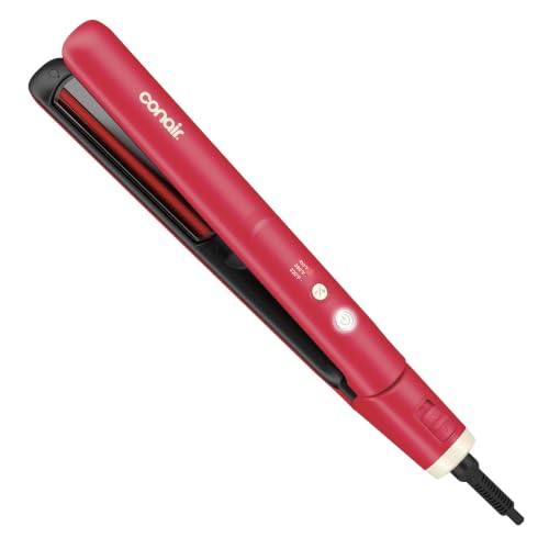 Infrared Hair Straightener Flat Iron - 1 Inch, Reduce Frizz & Damage - Berry