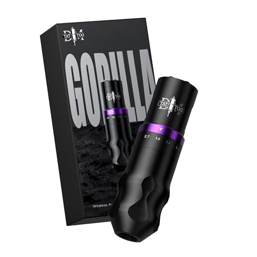 DMTATTOO Wireless Tattoo Pen Machine with Smart Display - Purple, 7 Stroke Lengths