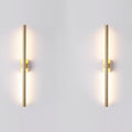 24 Inch Narrow Gold Wall Sconce Set of 2 - Suitable for Small Junction Box, Modern Picture Lights, Dimmable Vanity Lights for Bathroom & Bedroom - Variation: 24 Inch Suitable for Small Junction Box Only / 2X Hardwired Gold Sconce