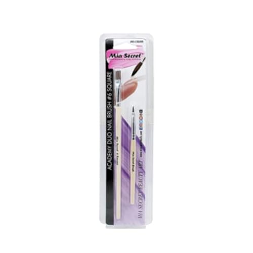Mia Secret Nail Brush Academy Duo for Beginners Students Pick Yours ! (6 SQUARE)