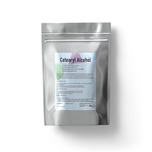 Cetearyl Alcohol Cosmetic Grade 8 Oz / 226 Grams - Cetearyl Alcohol Emulsifying Wax Organic for Body Butter, Cetearyl Alcohol Suitable for Making Conditioners, Scrubs and Creams by Talsen Chemicals