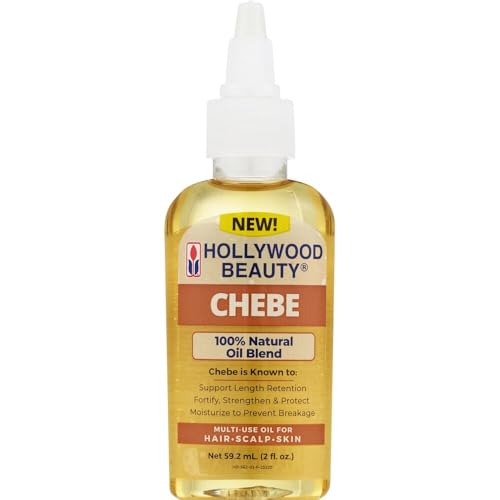 Hollywood Beauty Chebe Oil for Hair, Scalp, and Skin, 2 fl oz ? Strengthens Hair, Nourishes Skin, Promotes Length Retention