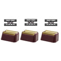 Pro 5 Star Series Finale Shaver Replacement Foil and Cutter Bar Assembly Compatible with wahl Shaver Model 7031-100/7043-100-For Men's Shaving- 3Pcs Red