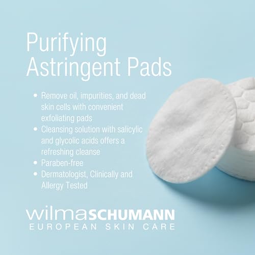 Gentle Purifying Astringent Pads - Skin Exfoliating Facial Pads, 60 Count