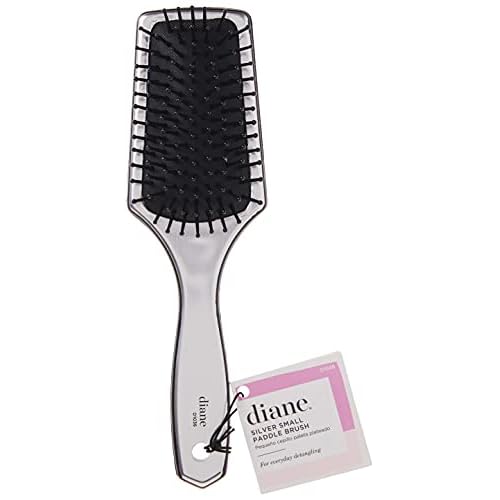Diane Small Silver Cushion Paddle Brush, 7 Row, 12Count (Pack of 2)