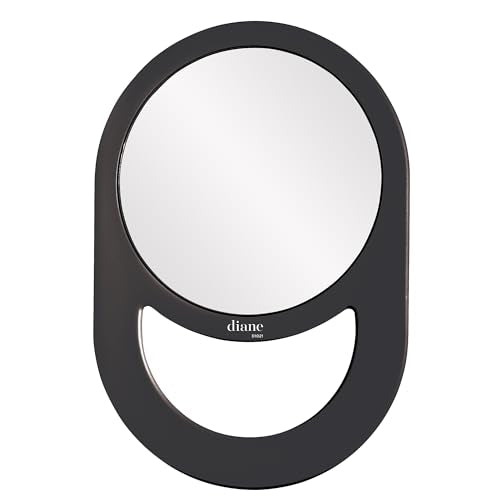 Diane Professional Quality Hand Mirror, Single Sided Hand Held Mirror, Lightweight Portable Mirror with Handle, Ideal for Makeup, Shaving, & Everyday Beauty, Compact Size for Travel ? 7.5" Diameter
