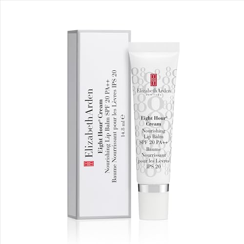 Elizabeth Arden Eight Hour Cream Nourishing Lip Balm, SPF 20 Sunscreen Balm, Moisturizer for Chapped Lips with Shea Butter & Vitamin E, 0.5 fl oz