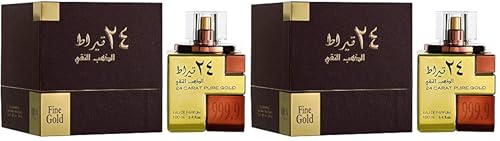 24 Carat Pure Gold Unisex Eau de Parfum Spray - 3.4 Fl Oz Pack of 2
