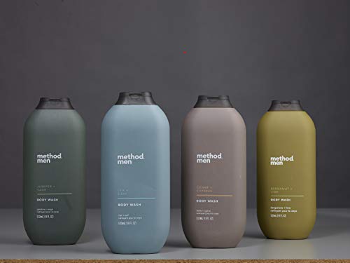Method Men Body Wash Trio - Sea + Surf, Cedar + Cypress, Juniper + Sage, 18 Fl Oz - Moisturizing, Paraben-Free, Pack of 3