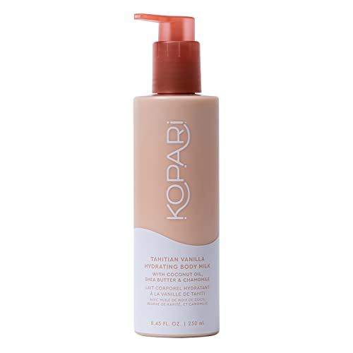Kopari Hydrating Body Milk Lotion, Smooth Lightweight Feel, Deep Moisture for Instant Silky Skin, Infused with Shea Butter & Chamomile, Vanilla