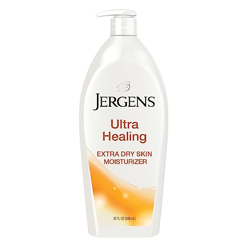 Jergens Hand and Body Lotion & Ultra Healing Dry Skin Moisturizer, Body and Hand Lotion for Dry Skin, for Quick Absorption into Extra Dry Skin, with HYDRALUCENCE blend, Vitamins C, E, and B5, 32 Ounce