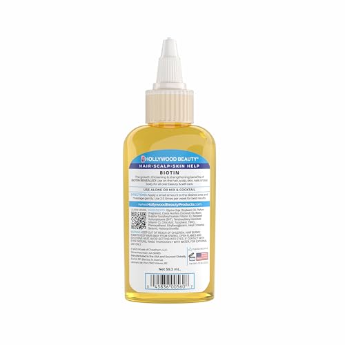 Hollywood Beauty Biotin Oil for Hair, Scalp, and Skin (2 fl oz)