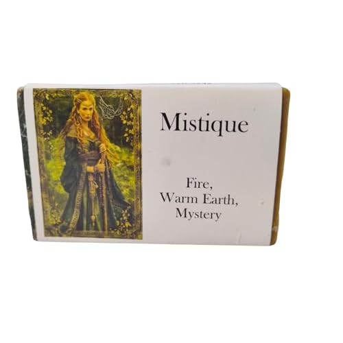 WFG WATERFALL GLEN SOAP COMPANY, LLC, Mistique, sandalwood, patchouli and spices bath soap, body soap, natural vegan soap enriched with kokum butter