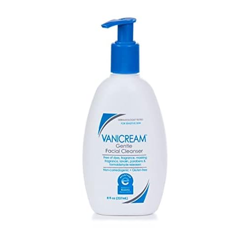 Vanicream Liquid Cleanser - 8 fl oz ? Unscented, Gluten-Free Formula for Sensitive Skin & Gentle Facial Cleanser with Pump Dispenser - 8 fl oz