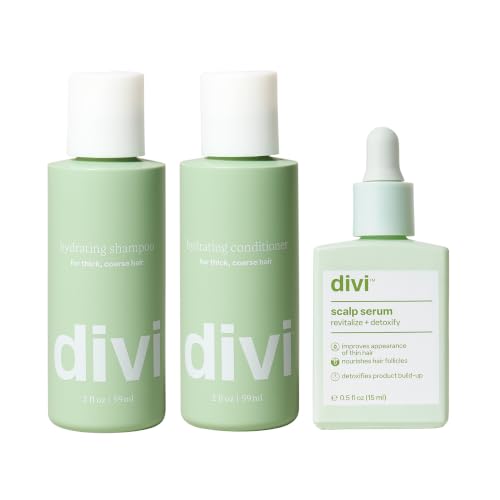Volumizing Hair Care Set with Shampoo, Conditioner & Scalp Serum - Travel Size