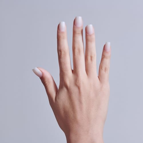 KISS Professional Short Press On Nails Pack of 2 with Nail Glue - White Square