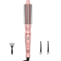 Pink 1.25 Inch Heated Curling Brush for Soft, Silky Curls & Frizz Control