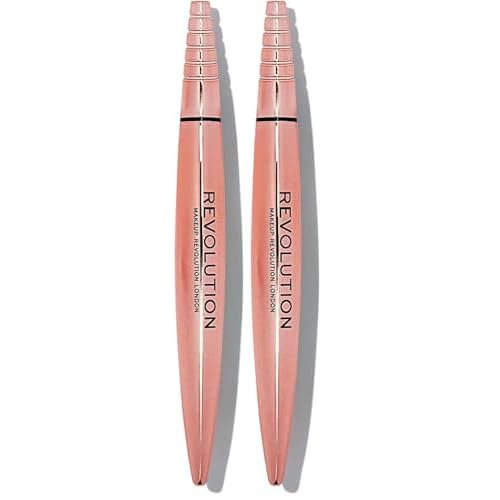 Revolution, Renaissance Flick Liquid Eyeliner, Long-Lasting Liner with Easy Application, Vegan & Cruelty-Free, 0.95 oz (Pack of 2)