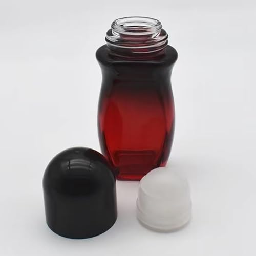 2pcs 50ml Glass Roller Bottles Large Empty Roller Ball Bottle Leak Proof Refillable Rollerball Bottles For Perfume Essential Oils Deodorant