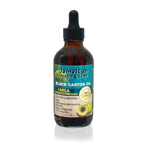 Jamaican Mango & Lime Black Castor Oil ? Hair & Scalp Oil for Locs, Braids, Twists & Natural Hair ? Strengthens, Moisturizes & Promotes Hair Growth (4oz (Pack of 1), Amla)