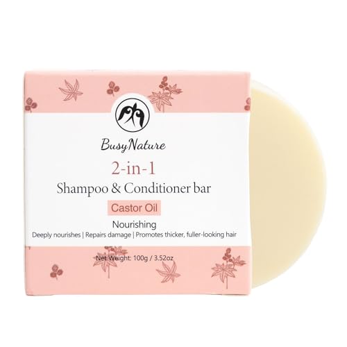 Castor Oil 2-in-1 Shampoo & Conditioner Bar - Nourishing, Repairing, Vegan, Sulfate-Free, 100g
