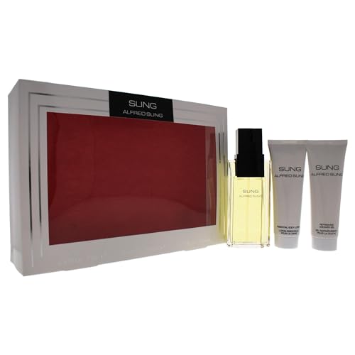 Alfred Sung Women’s 3-Piece Gift Set - 3.4oz EDT, Body Lotion & Shower Gel - Pack of 1