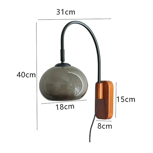 CADPCAG Modern Wall Sconce Mid Century with White Milk Glass & Plug Switch