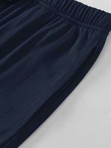 Latuza Women's Petite Pajamas Set X-Large Navy - Short Sleeve Top & Pants