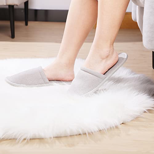 Geyoga 24 Pairs Disposable Slippers for Guests - Large, Multi-Neutral Bulk