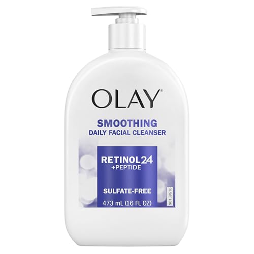 Olay Daily Facial Cleanser with Retinol & Peptides - 16 Oz Pack of 2