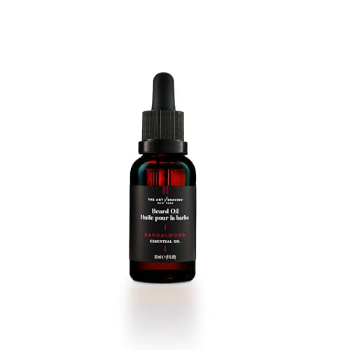 The Art of Shaving Beard Oil - Moisturizes & Tames Unruly Facial Hair, Sandalwood Scent, 1 oz